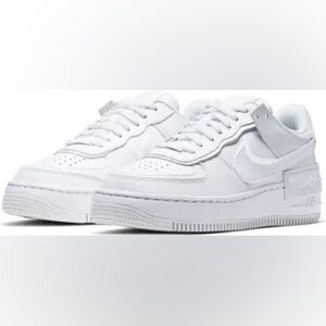 Nike Air Force 1 Shadow AF1. All white. Size 8 women’s.